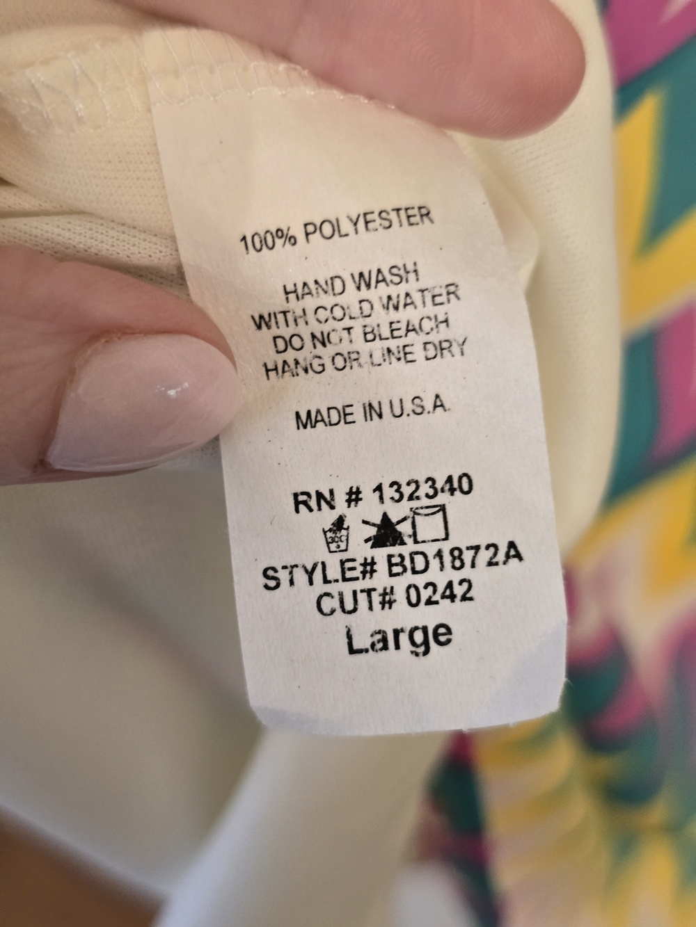 Chevron Sleeveless Y2k Summer Dress in Teal, Pink & Yellow Size Large - Picture 5 of 5